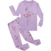 Family Feeling Little Boys Pajamas Sets 100% Cotton Long sleeve Pjs(Girls/Purple/F1)