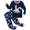 Family Feeling Little Boys Pajamas Sets 100% Cotton Long sleeve Pjs(Rabbit-pink-6159)