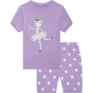 Family Feeling Boys Girls Pajamas Toddler Pjs 100% Cotton Kids Sleepwears(Girl/722)