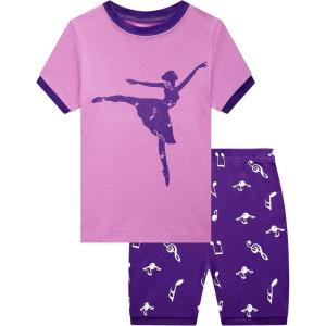 Family Feeling Boys Girls Pajamas Toddler Pjs 100% Cotton Kids Sleepwears(Girls/895)