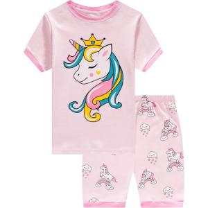 Family Feeling Boys Girls Pajamas Toddler Pjs 100% Cotton Kids Sleepwears(Unicorn/F4)