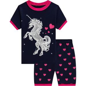 Family Feeling Boys Girls Pajamas Toddler Pjs 100% Cotton Kids Sleepwears(Unicorn/F51)