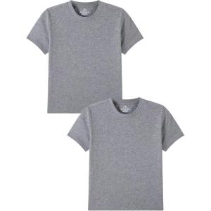 Family Feeling Boys Short Sleeve Crewneck Kids T-Shirts Top Girls Tee(Grey)