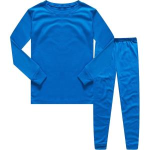 Family Feeling Kids & Toddler Boys Pajamas 2 Piece Pjs Set 100% Cotton Sleepwear(Blue/F1)