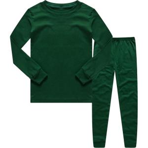 Family Feeling Kids & Toddler Boys Pajamas 2 Piece Pjs Set 100% Cotton Sleepwear(Green/F1)