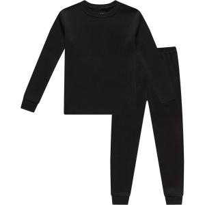 Family Feeling Little Big Boy Pajamas Sets 100% Cotton Pjs Kids Jammies(Black/A1)