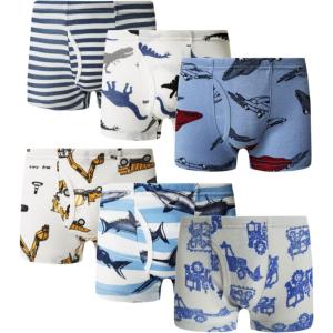 Family Feeling Little Boys’ Cotton Boxer Brief Soft Underwear(Color 001)