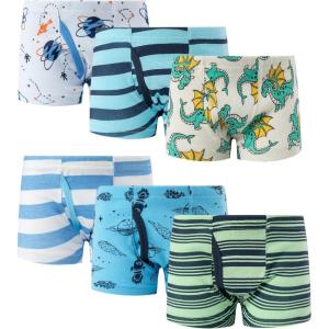 Family Feeling Little Boys’ Cotton Boxer Brief Soft Underwear(Color 005)