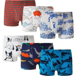 Family Feeling Little Boys’ Cotton Boxer Brief Soft Underwear(Color 012)