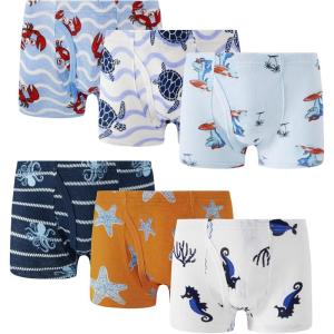 Family Feeling Little Boys’ Cotton Boxer Brief Soft Underwear(Color 015)