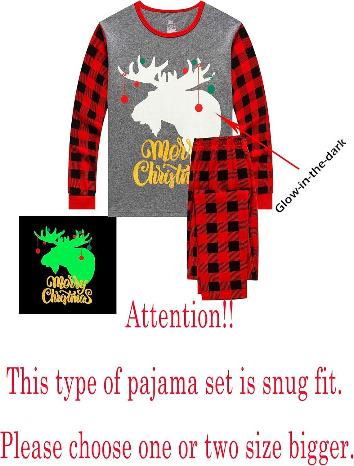 imageMatching Family Pajamas Christmas Sleepwear Cotton Holiday Valentine Halloween PjsChristmasMoosereindeer12023
