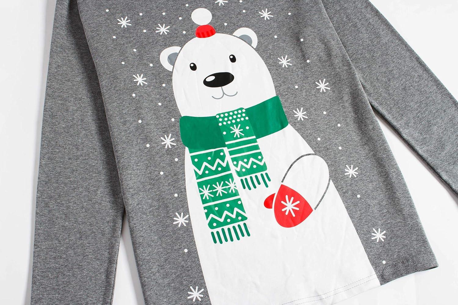 imageMatching Family Pajamas Christmas Sleepwear Cotton Holiday Valentine Halloween PjsChristmasPolarbear12023