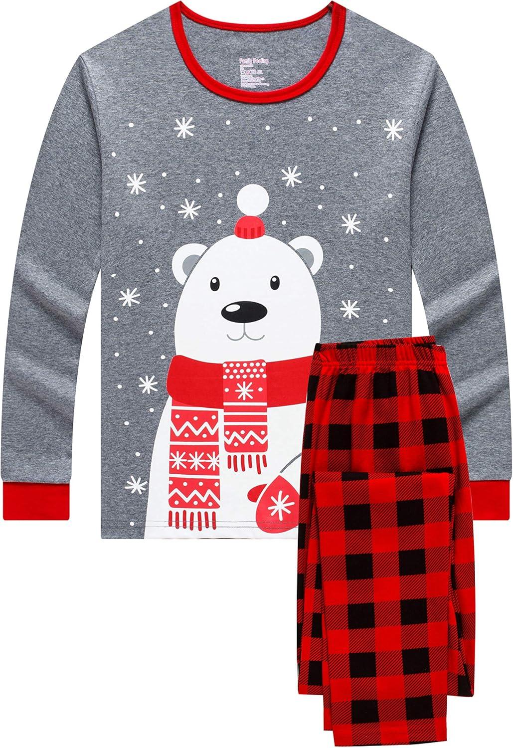 imageMatching Family Pajamas Christmas Sleepwear Cotton Holiday Valentine Halloween PjsChristmasPolarbear12023