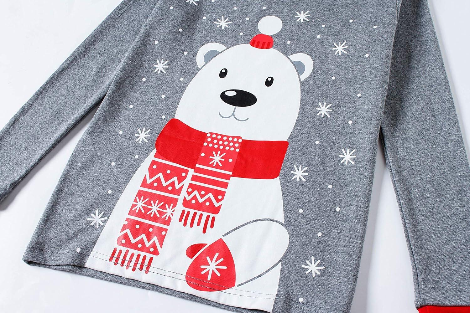 imageMatching Family Pajamas Christmas Sleepwear Cotton Holiday Valentine Halloween PjsChristmasPolarbear12023