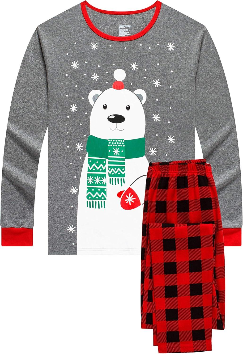 imageMatching Family Pajamas Christmas Sleepwear Cotton Holiday Valentine Halloween PjsChristmasPolarbear12023