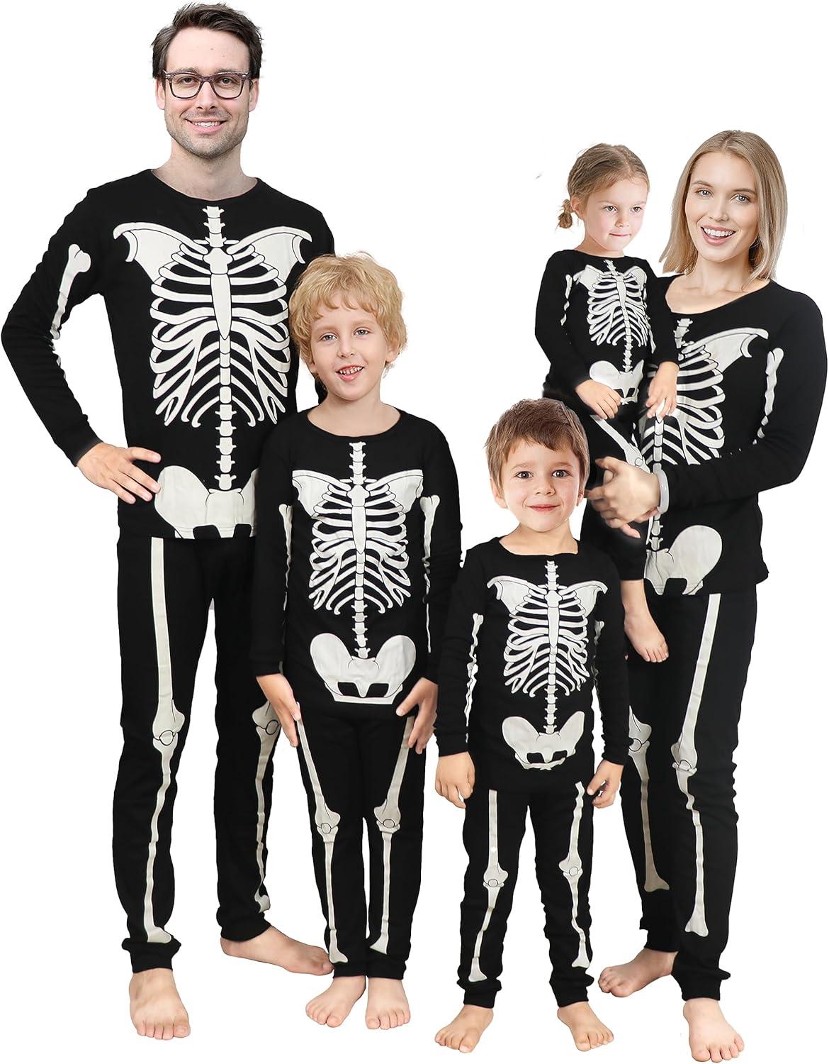 imageMatching Family Pajamas Christmas Sleepwear Cotton Holiday Valentine Halloween PjsFamilyskeleton2023