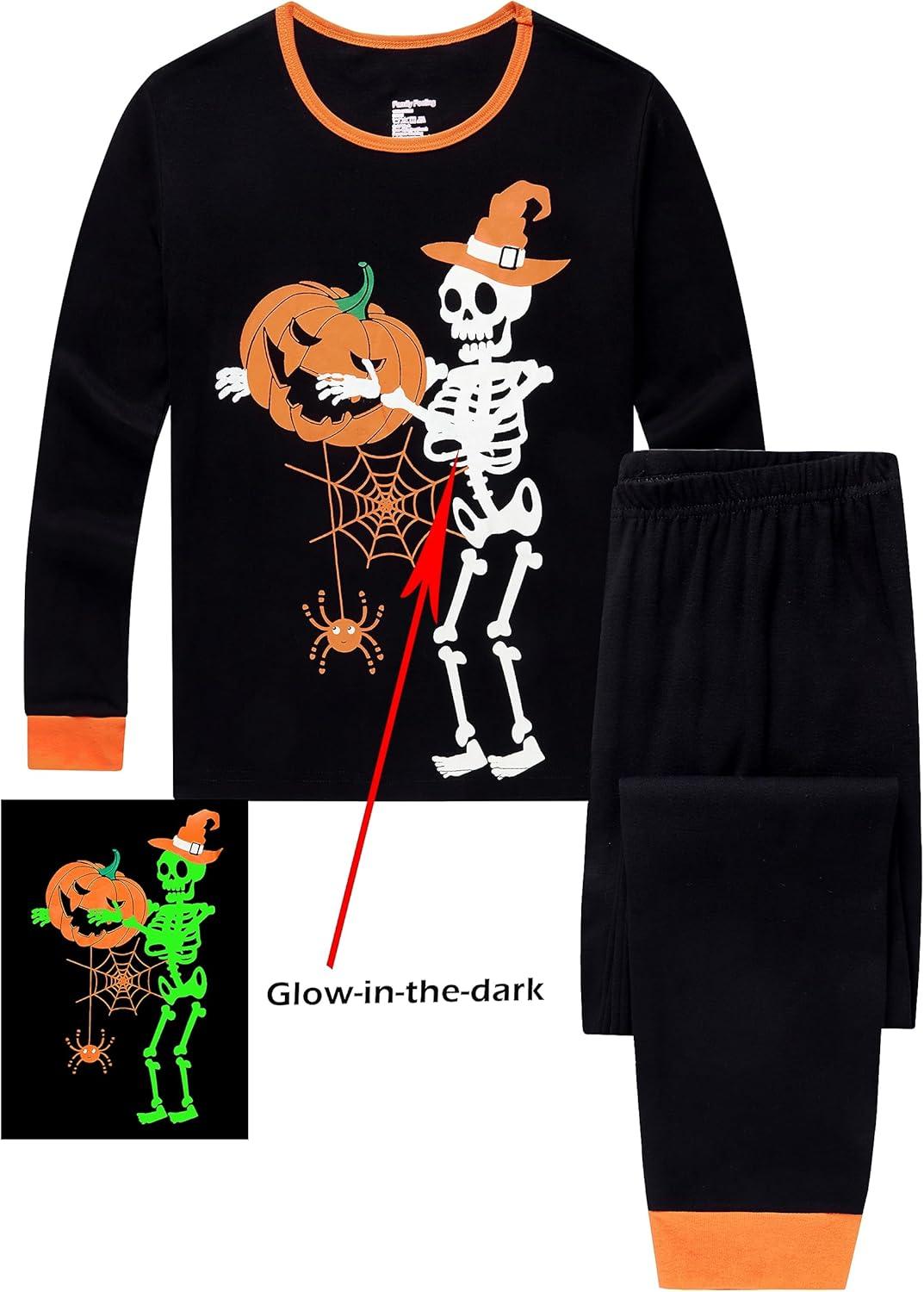 imageMatching Family Pajamas Christmas Sleepwear Cotton Holiday Valentine Halloween PjsFamilyskullpumpkin2023