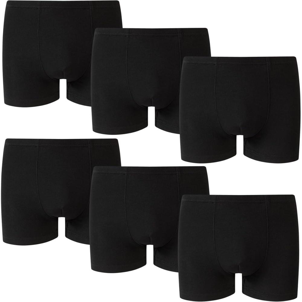 imageFamily Feeling Boys Breathable ViscoseElastane Boxer Briefs Soft and Comfy UnderwearBlack