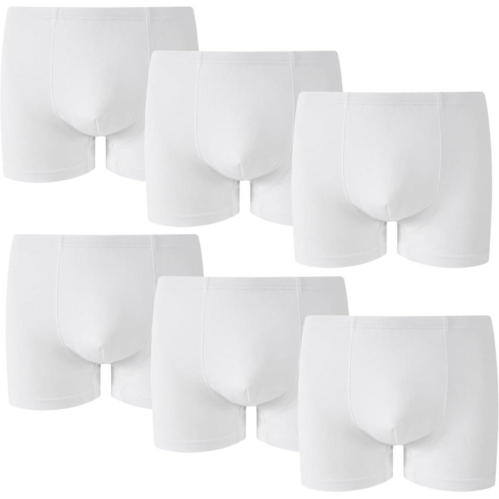imageFamily Feeling Boys Breathable ViscoseElastane Boxer Briefs Soft and Comfy UnderwearWhite