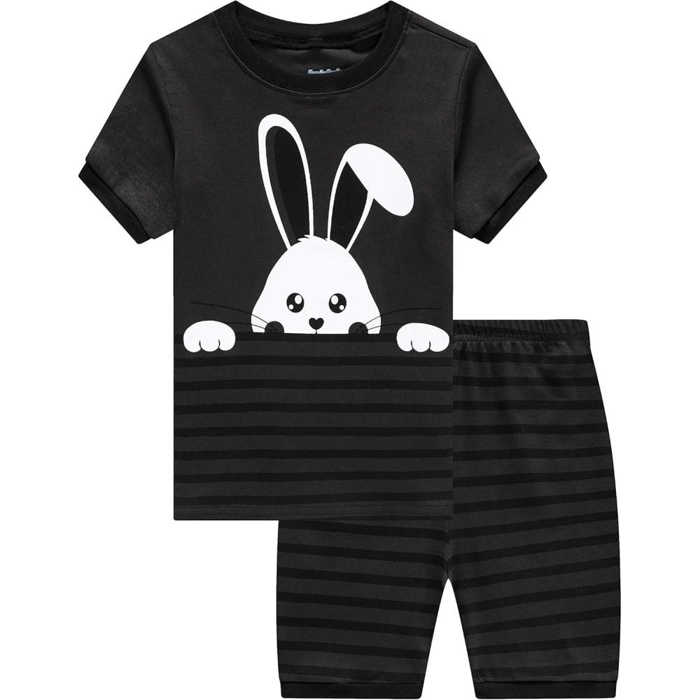 imageFamily Feeling Boys Summer Pajamas Sets Short 100 Cotton PjsRabbitF9