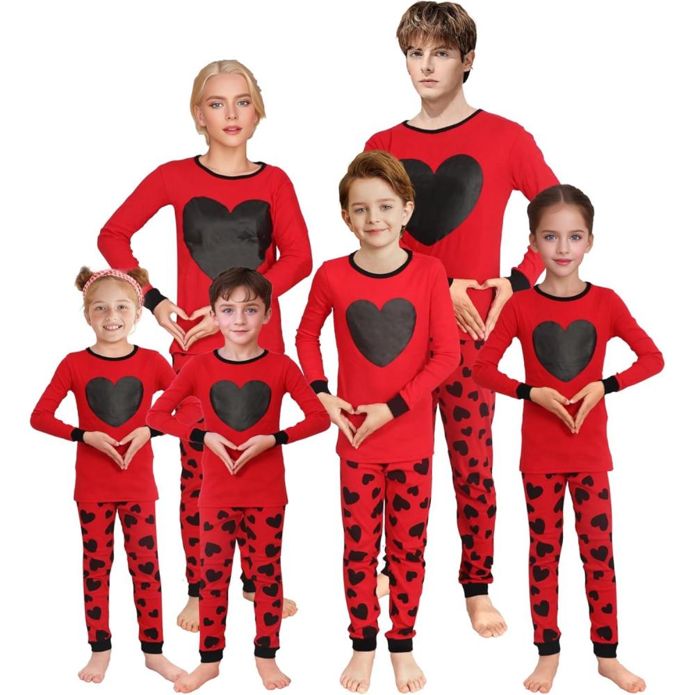 imageMatching Family Pajamas Christmas Sleepwear Cotton Holiday Valentine Halloween PjsFamilylove
