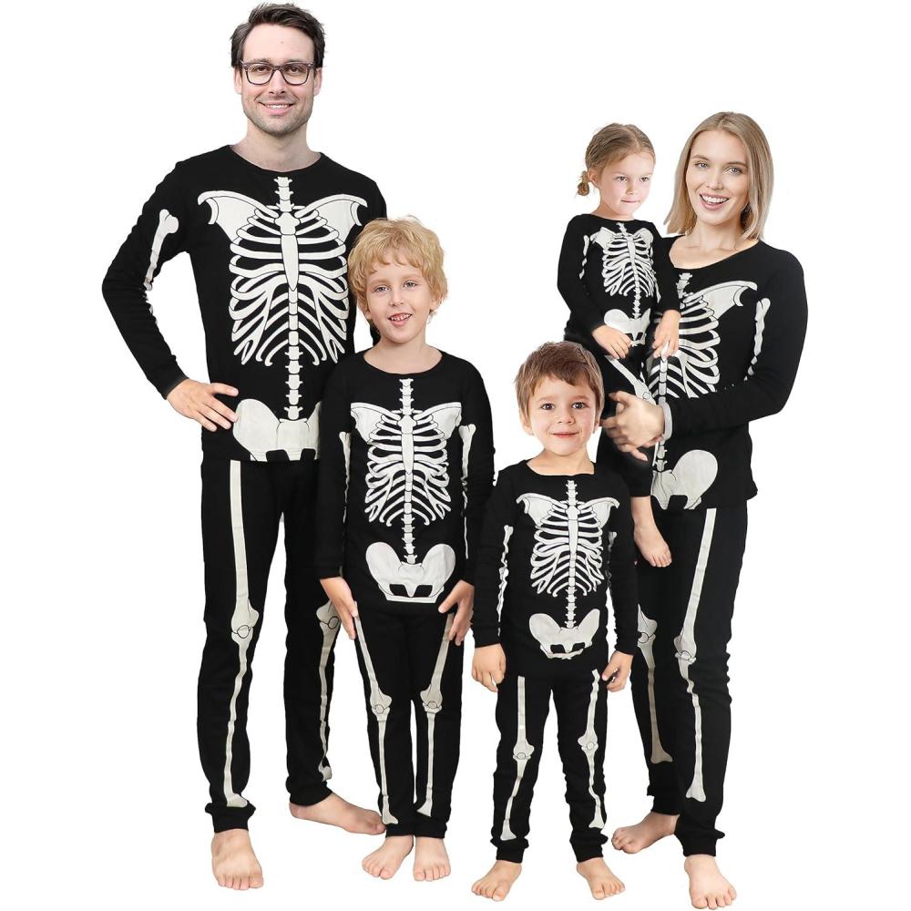 imageMatching Family Pajamas Christmas Sleepwear Cotton Holiday Valentine Halloween PjsFamilyskeleton2023