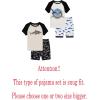 Family Feeling Boys Summer Pajamas Sets Short 100% Cotton Pjs(4 Piece-grey-shark)