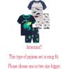 Family Feeling Boys Summer Pajamas Sets Short 100% Cotton Pjs(4-piece-dinosaur-dragon-855)