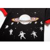 Family Feeling Boys Summer Pajamas Sets Short 100% Cotton Pjs(4-piece-space-rocket)