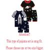 Family Feeling Boys Summer Pajamas Sets Short 100% Cotton Pjs(4-piece-space-rocket)