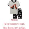Family Feeling Boys Summer Pajamas Sets Short 100% Cotton Pjs(Excavator/Fo1)