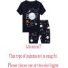 Family Feeling Boys Summer Pajamas Sets Short 100% Cotton Pjs(Space/F3)