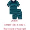Family Feeling Boys Summer Pajamas Sets Short Sets(Stripe/Navy/Turquoise)