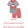 Family Feeling Little Big Boys Summer Pajamas Sets Short 100% Cotton Pjs(Firetruck/F1)