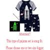 Family Feeling Little Big Boys Summer Pajamas Sets Short 100% Cotton Pjs(Rocket/Fo1)