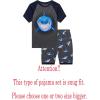 Family Feeling Little Big Boys Summer Pajamas Sets Short 100% Cotton Pjs(Shark/F5)