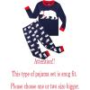 Family Feeling Little Boys Girls Child Pajamas Sets 100% Cotton Toddler Pjs(Christmas/Blue/Bear)