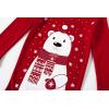 Family Feeling Little Boys Girls Child Pajamas Sets 100% Cotton Toddler Pjs(Christmas/Red/Bear)