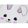 Family Feeling Little Boys Girls Child Pajamas Sets 100% Cotton Toddler Pjs(Rabbit/White/F1)