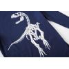 Family Feeling Striped Boys Girls 2 Piece Christmas Pajamas Set 100% Cotton Pjs(4-piece-dinosaur-blue)