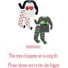 Family Feeling Striped Boys Girls 2 Piece Christmas Pajamas Set 100% Cotton Pjs(4-piece-fire-truck)