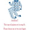 Family Feeling Striped Boys Girls 2 Piece Christmas Pajamas Set 100% Cotton Pjs(Shark/F6082)