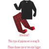 Matching Family Pajamas Christmas Sleepwear Cotton Holiday Valentine Halloween Pjs(Blackplaid)