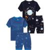 Family Feeling Boys Summer Pajamas Sets Short 100% Cotton Pjs(4-piece-space)