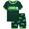 Family Feeling Boys Summer Pajamas Sets Short 100% Cotton Pjs(Garbage Truck/F4)