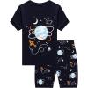 Family Feeling Boys Summer Pajamas Sets Short 100% Cotton Pjs(Space/F3)