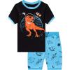 Family Feeling Boys Summer Pajamas Sets Short Sets(Dinosaur Print/Multicolored)