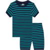 Family Feeling Boys Summer Pajamas Sets Short Sets(Stripe/Navy/Turquoise)