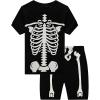 Family Feeling Little Big Boys Summer Pajamas Sets Short 100% Cotton Pjs(737-skeleton)