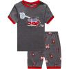 Family Feeling Little Big Boys Summer Pajamas Sets Short 100% Cotton Pjs(Fire Truck/F1)
